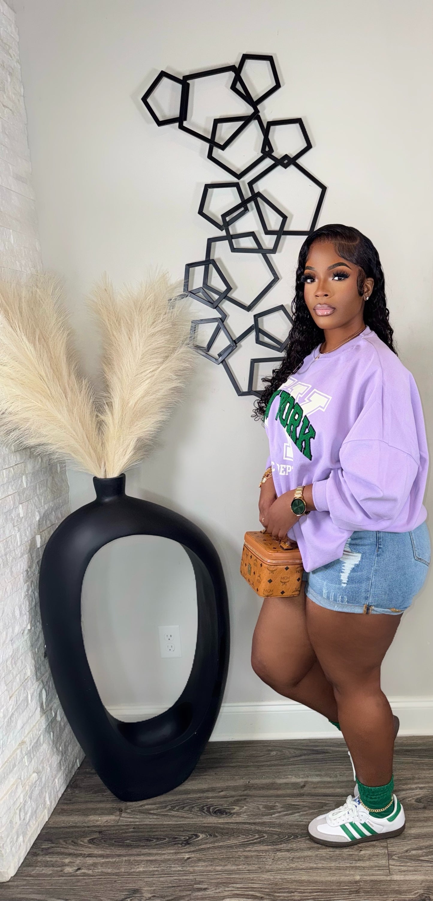 Oversized NY Sweatshirt(lavender)