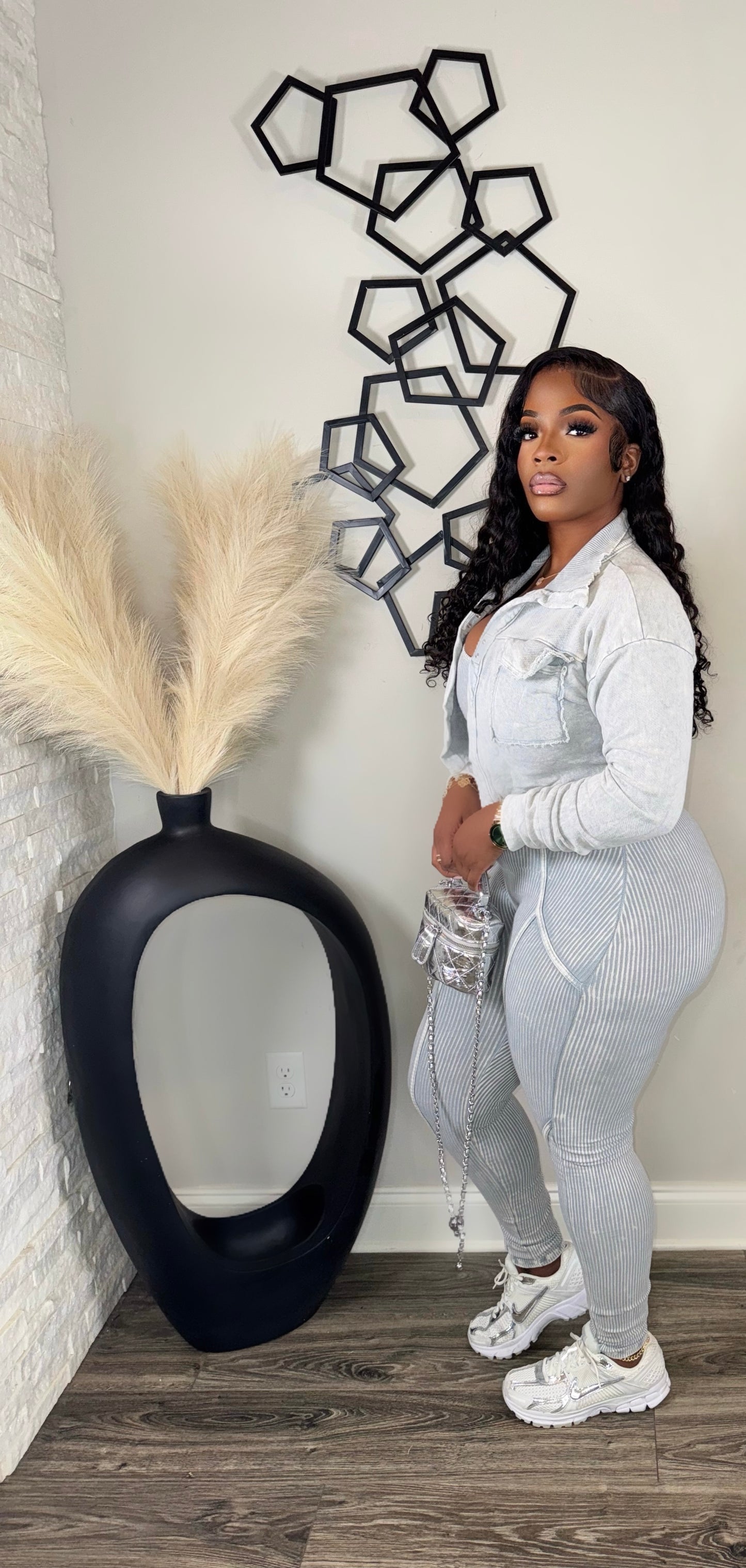 In The Spotlight Jumpsuit Set(cement)