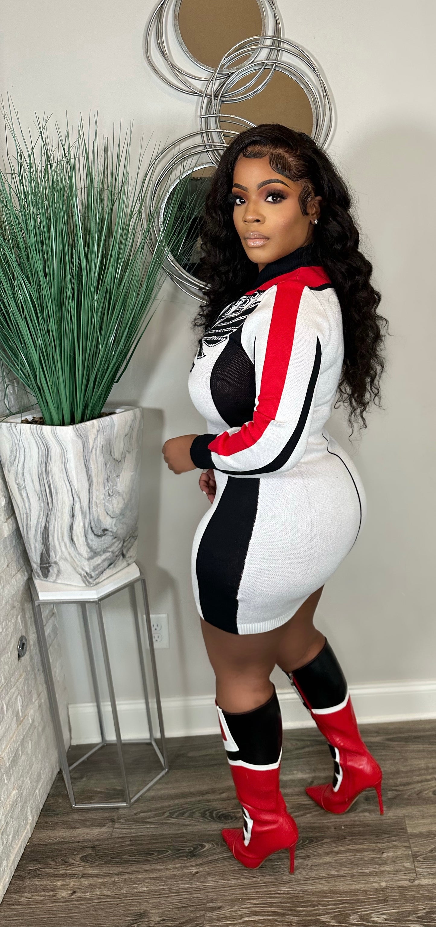 Motorsport Sweater Dress