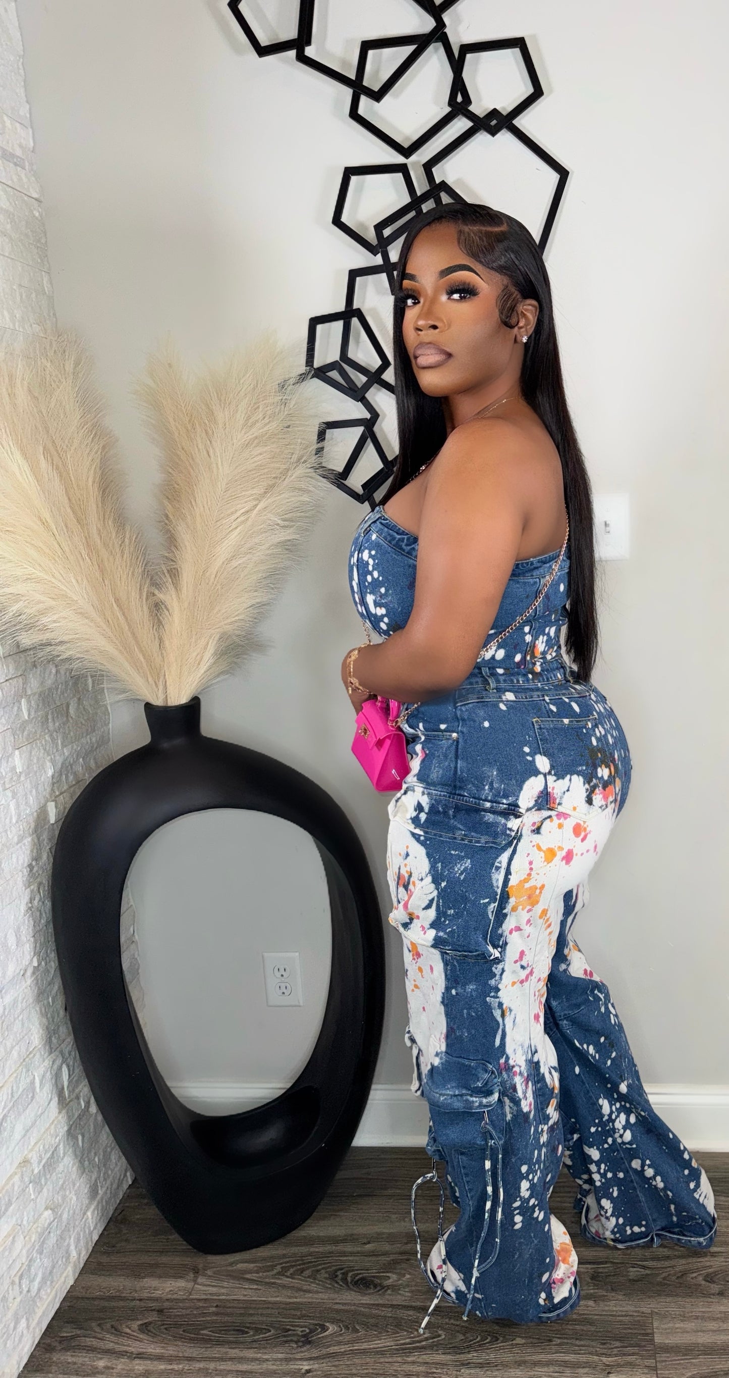 Work Of Art Denim Jumpsuit