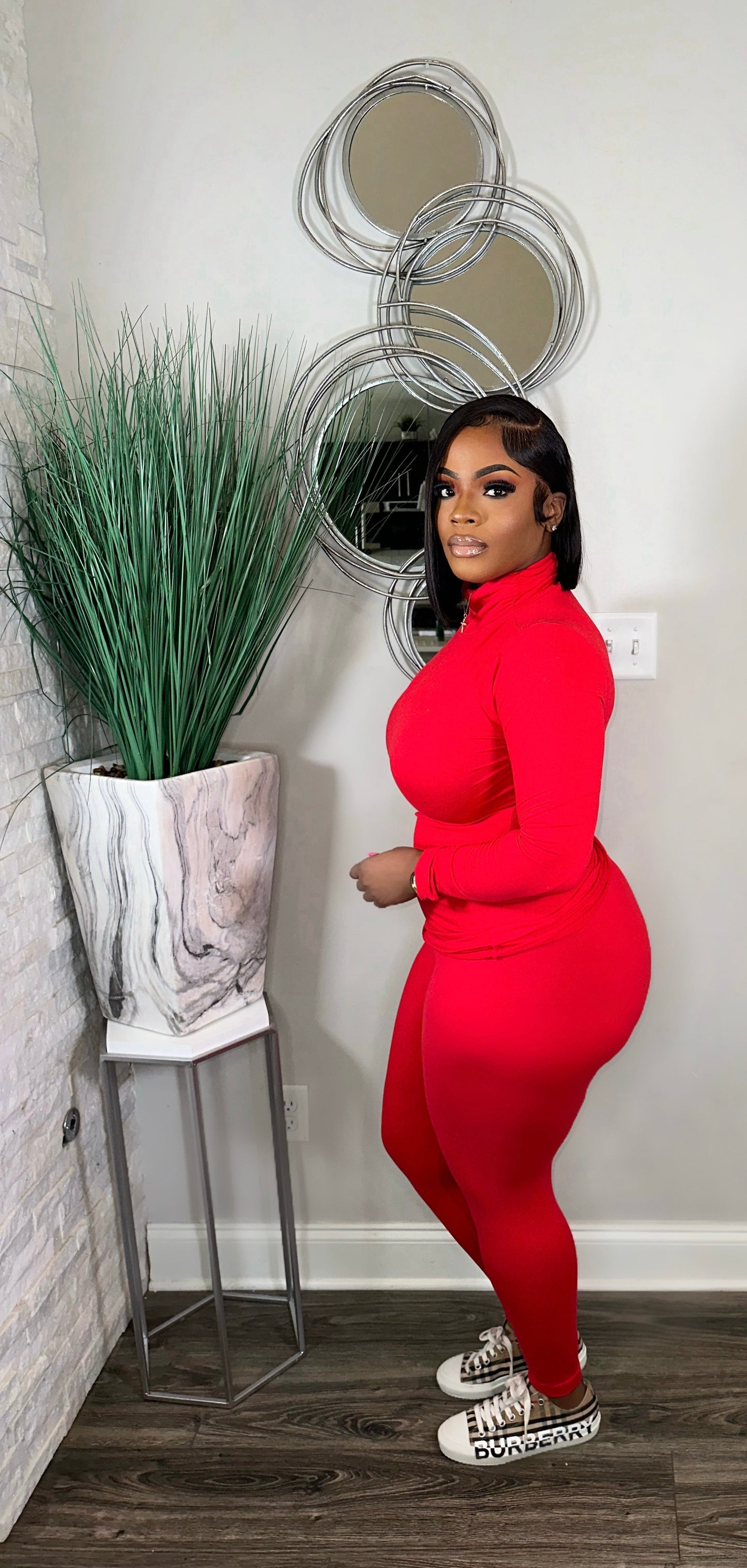 Essential Leggings Set(red)