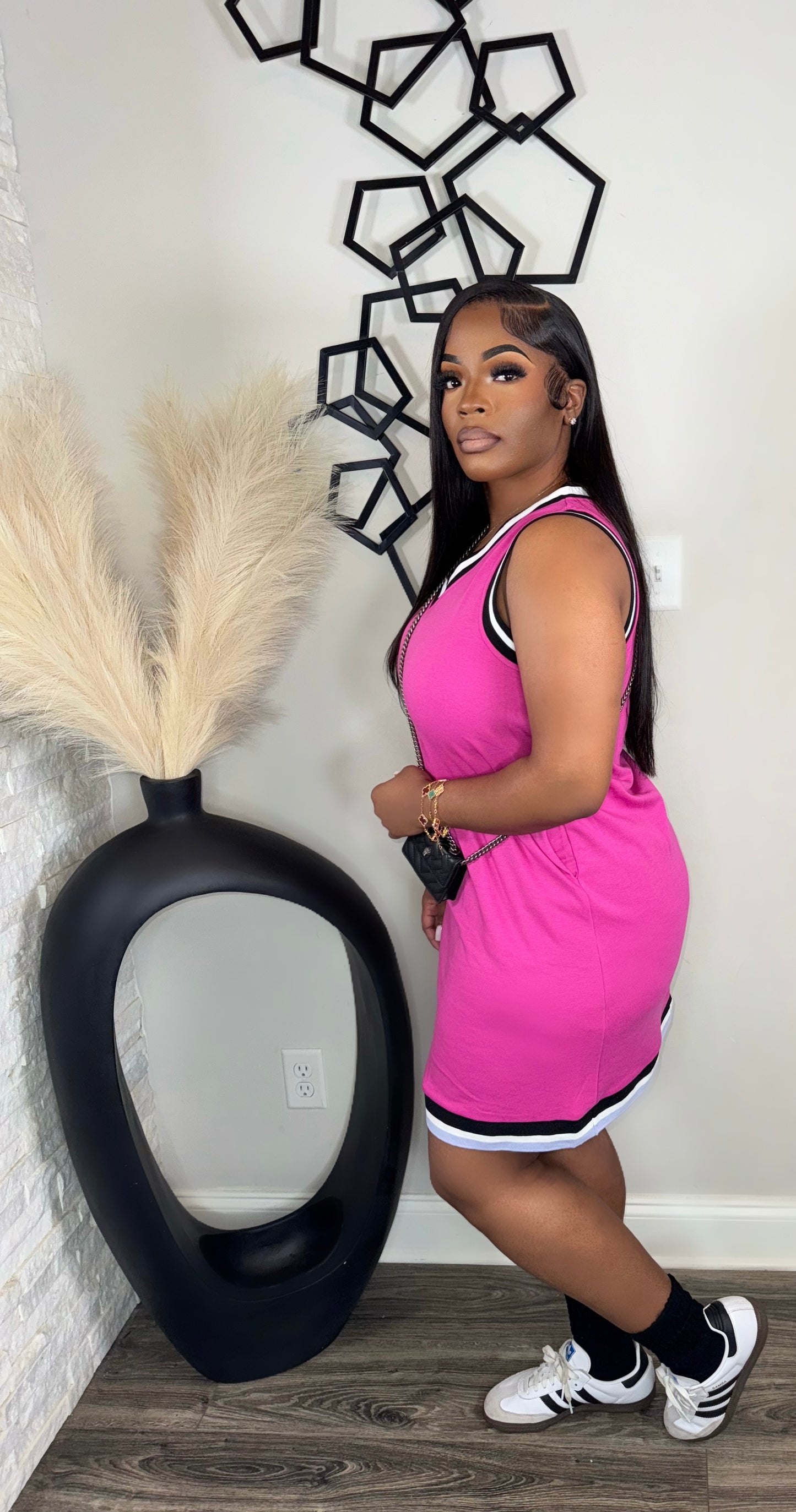 Mia Loose Fit Dress(pink)