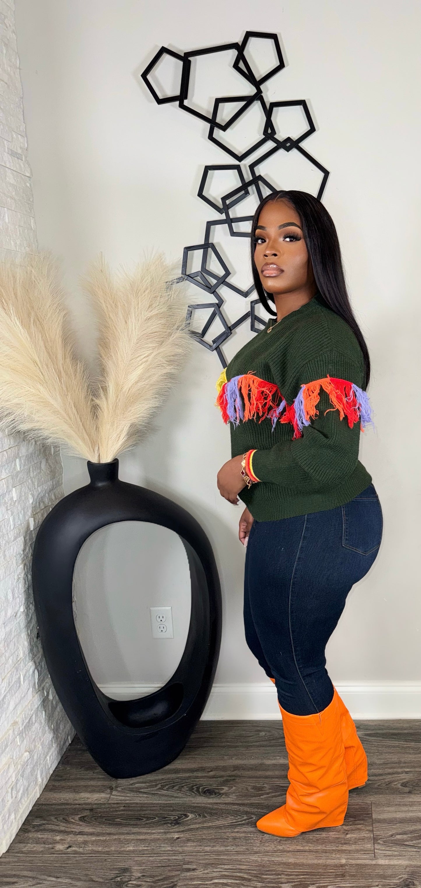 Giving Me The Feels Sweater(green)