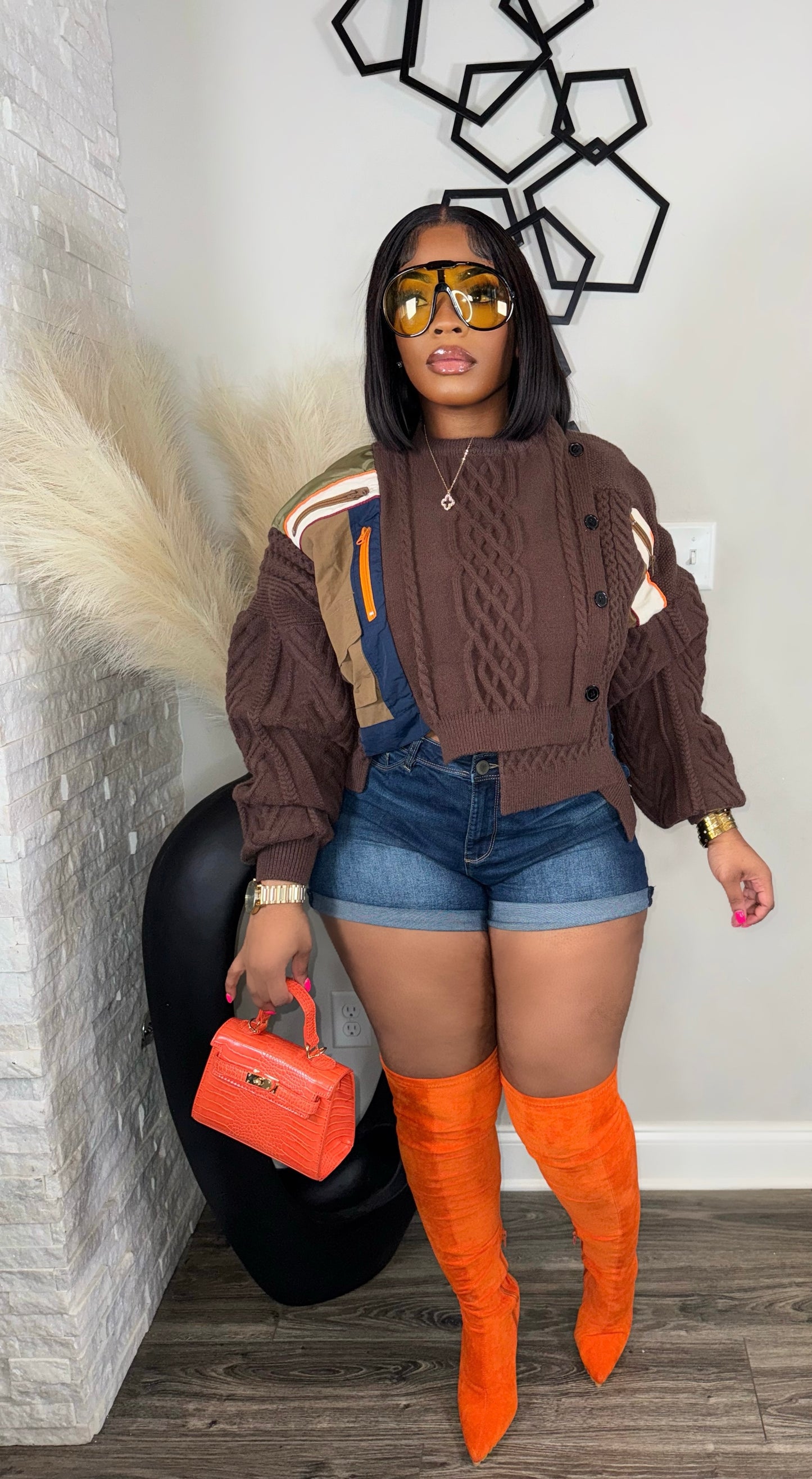 Amour Knit Sweater(brown)