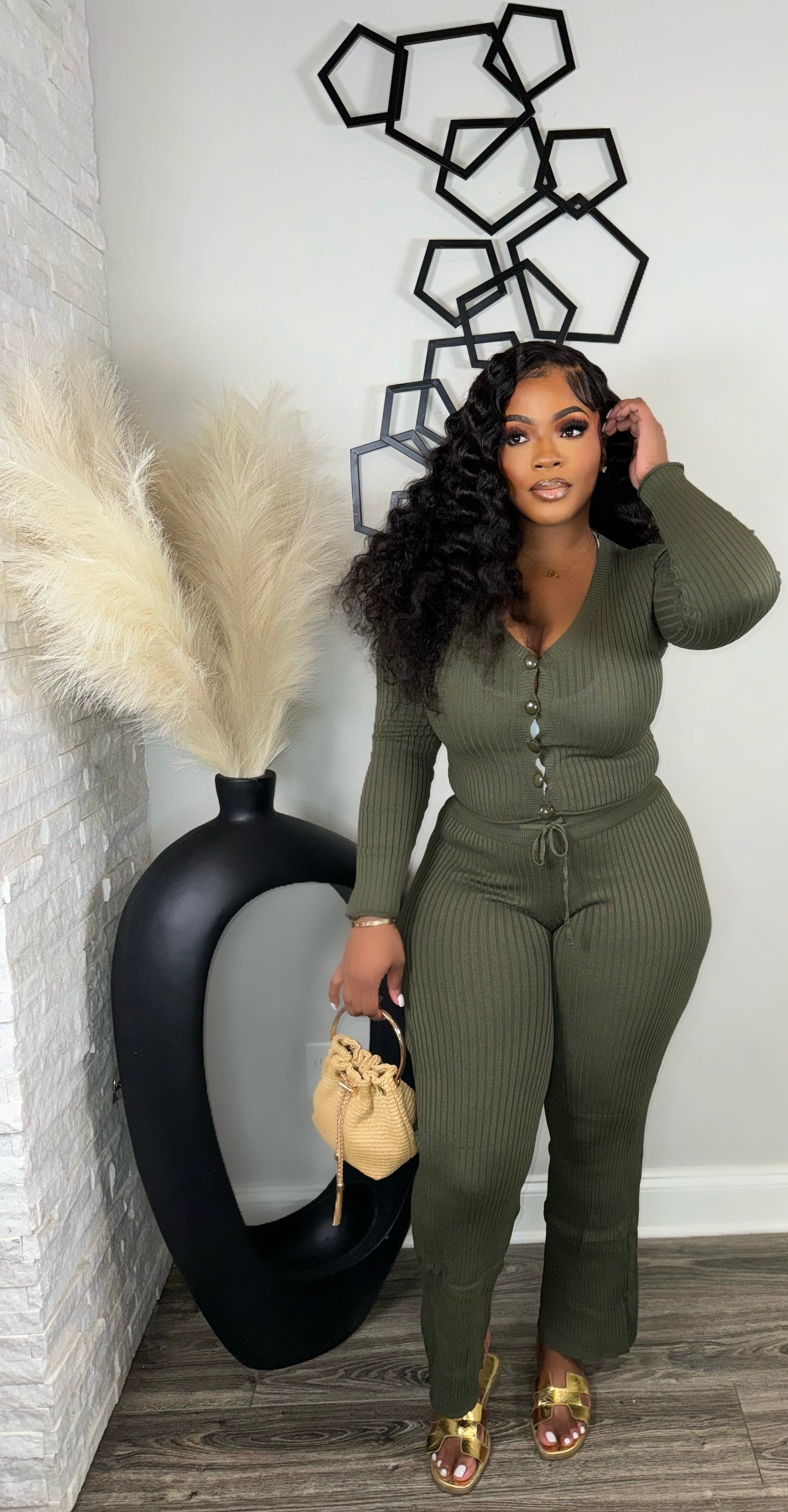 Spoil Me 2Pc Set(olive)