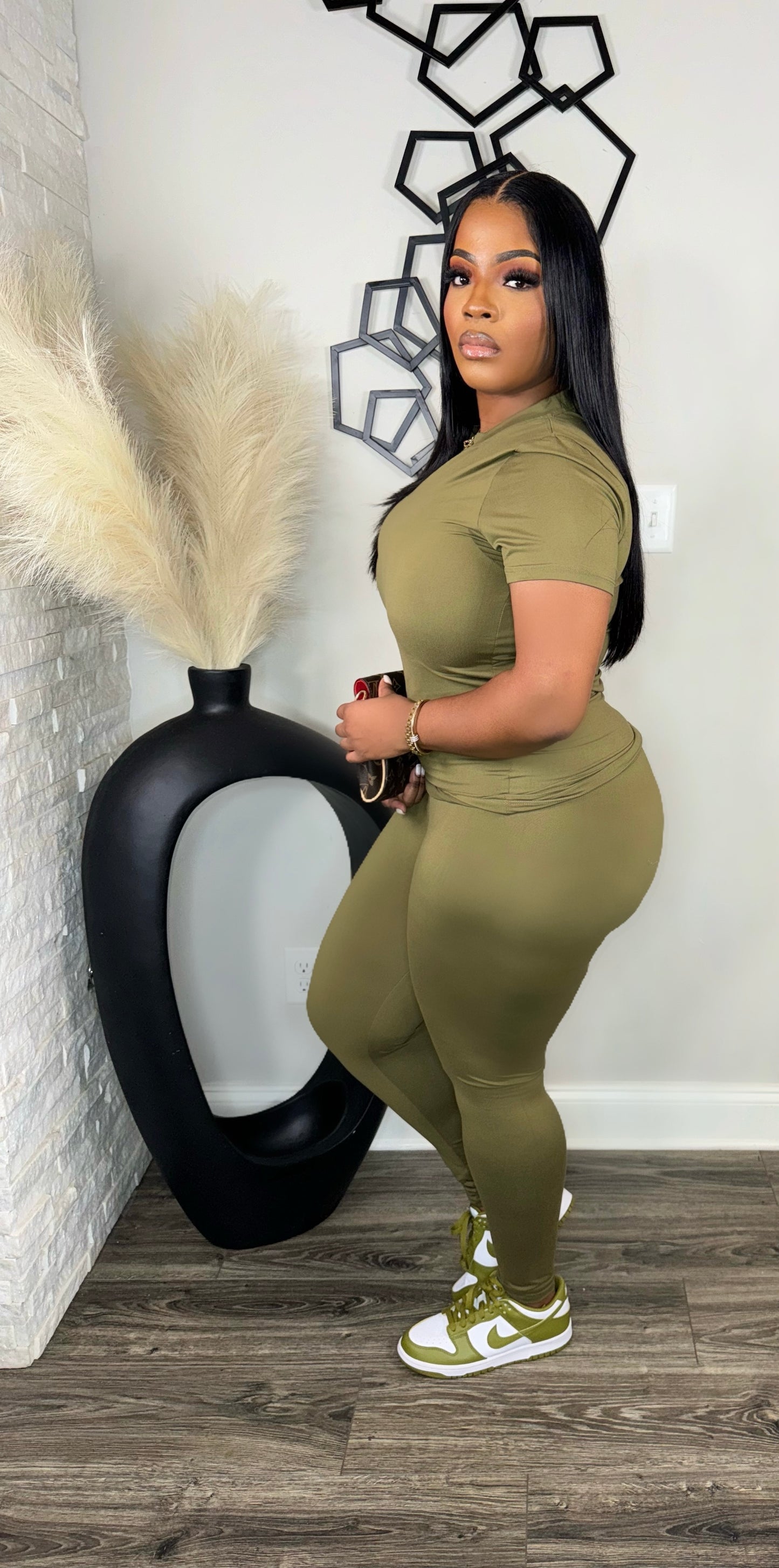 On The Go Leggings Set(olive)