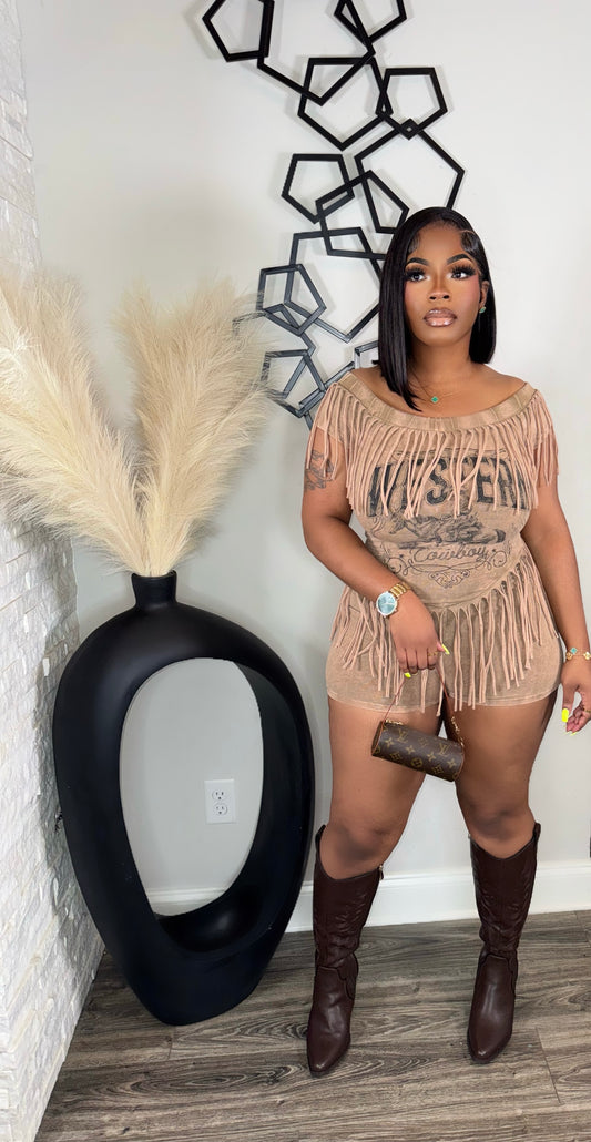 Glam Rodeo Romper(cocoa)