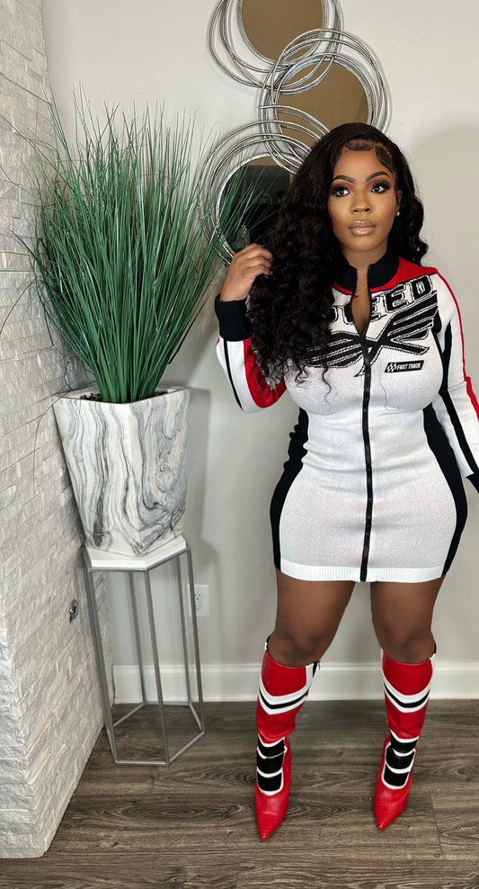 Motorsport Sweater Dress