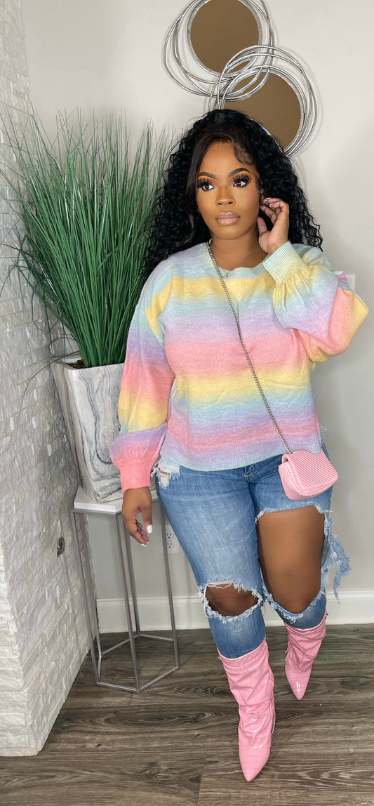 Cotton Candy Sweater