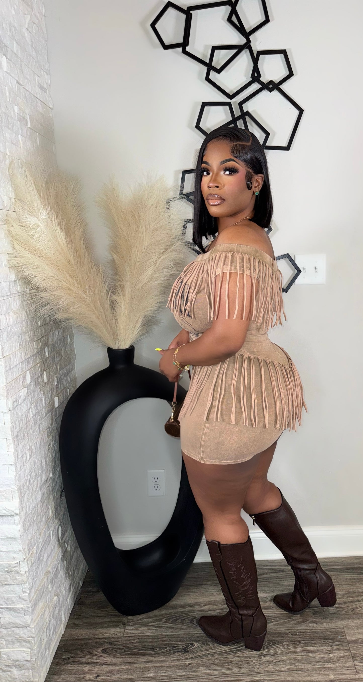 Glam Rodeo Romper(cocoa)