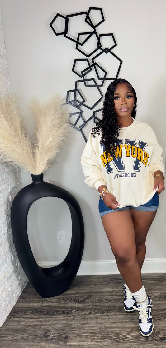 Oversized NY Sweatshirt (beige)