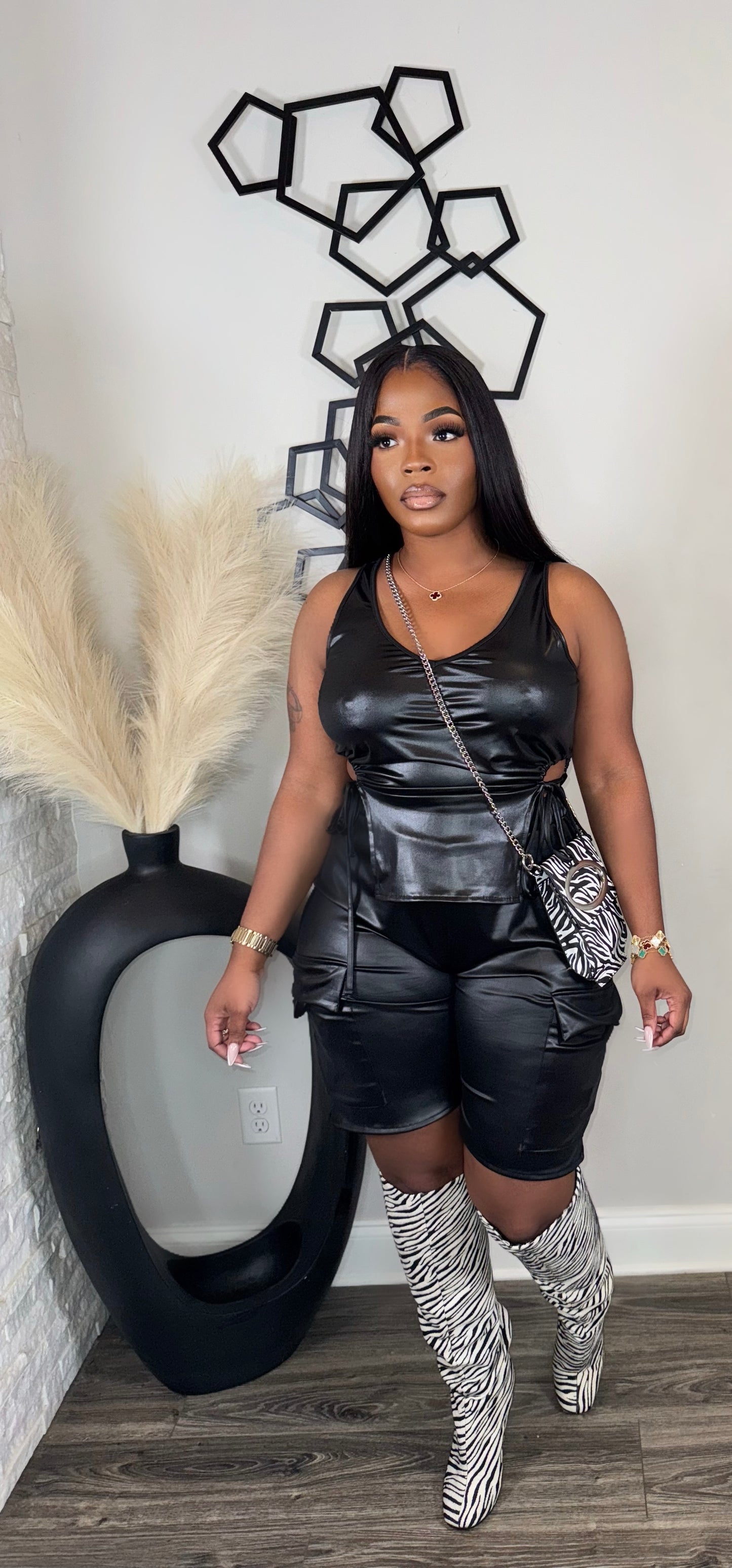 Janet Cargo Set(black)