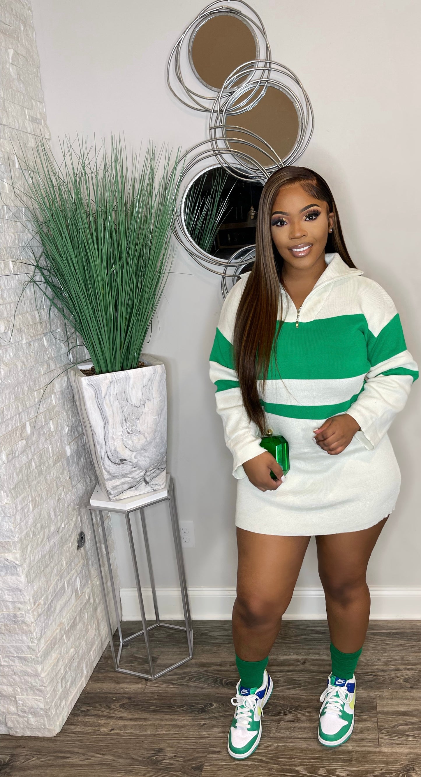 Chill Mami Oversized Pull Over(green)