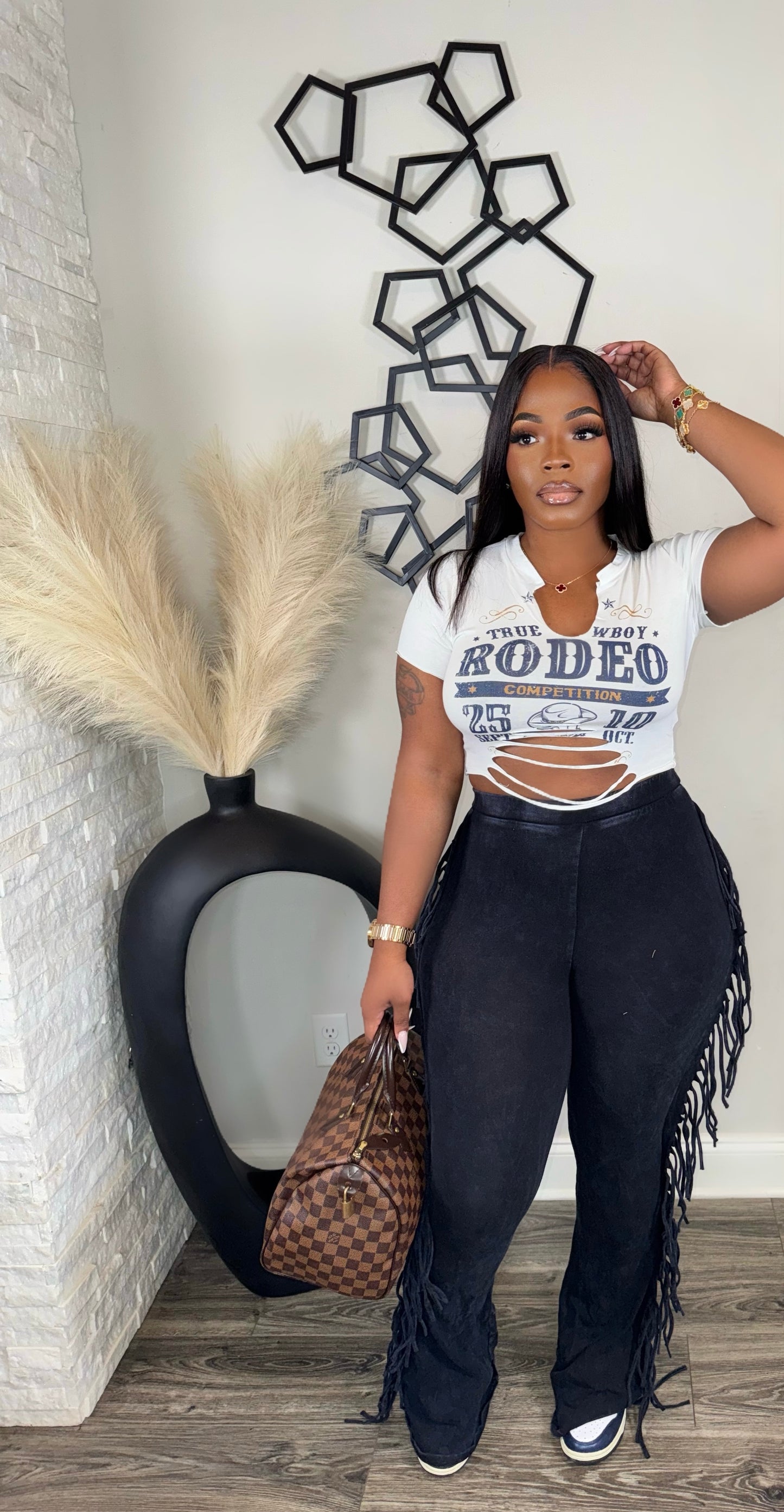 Fringe Pants(navy)