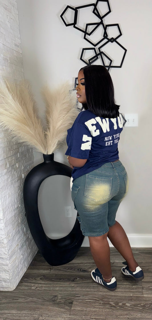 New York Tee(navy)