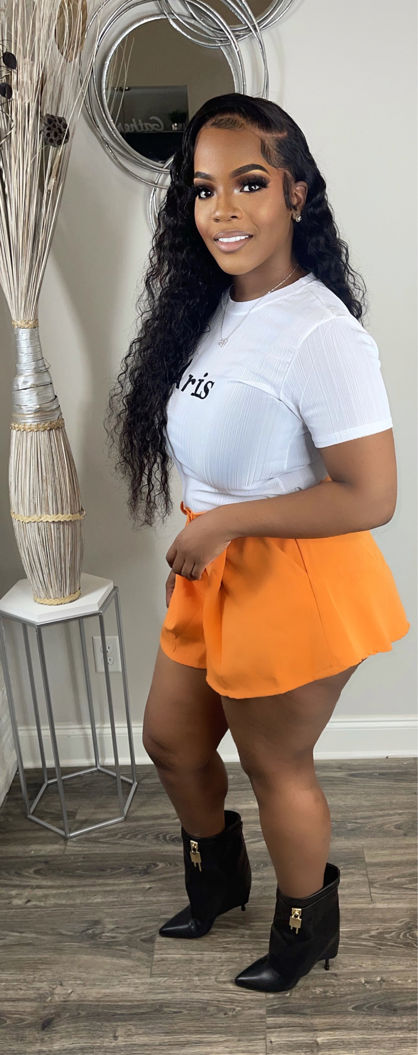 Flirty Girl Shorts(orange)