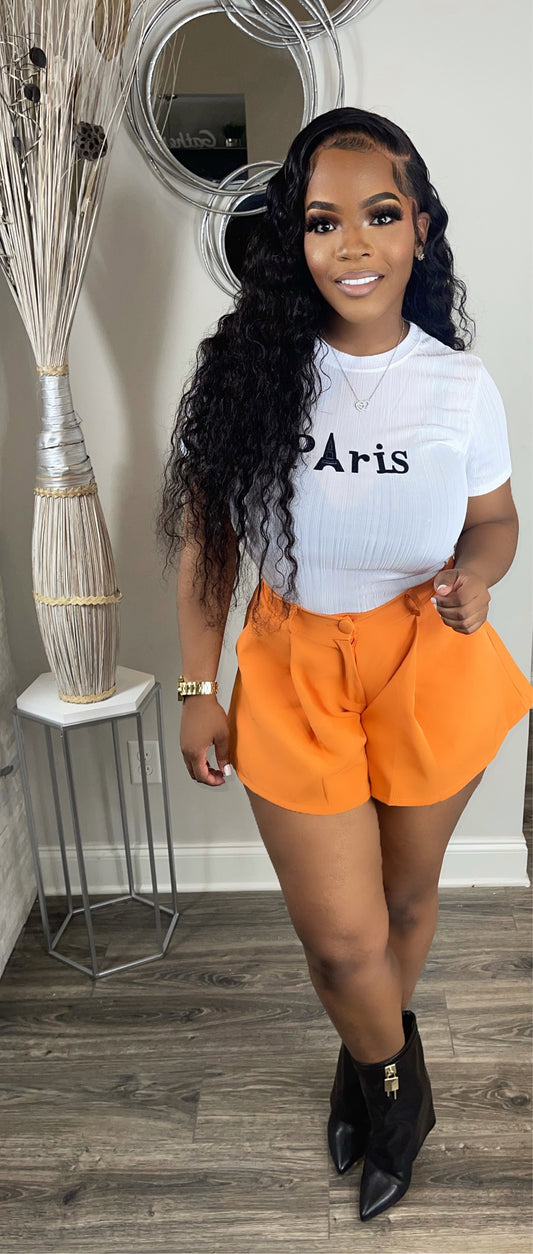 Flirty Girl Shorts(orange)